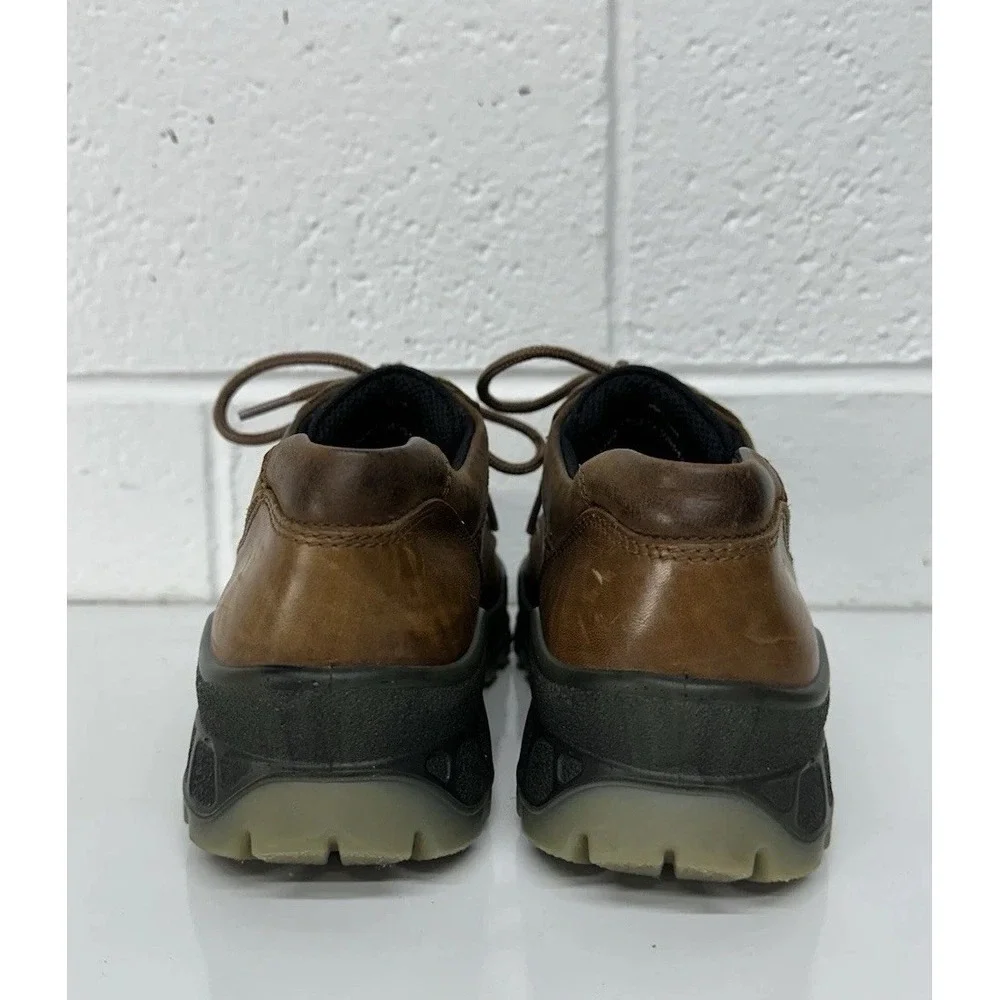 Ecco Track 25 Low Goretex GTX Brown‎ Leather Hiking Shoes Mens Size 41 US 7.5